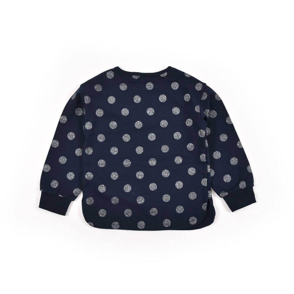 裏毛ニットラメ　ネイビー系 nAvy ラメ裏毛プルオーバー レディース