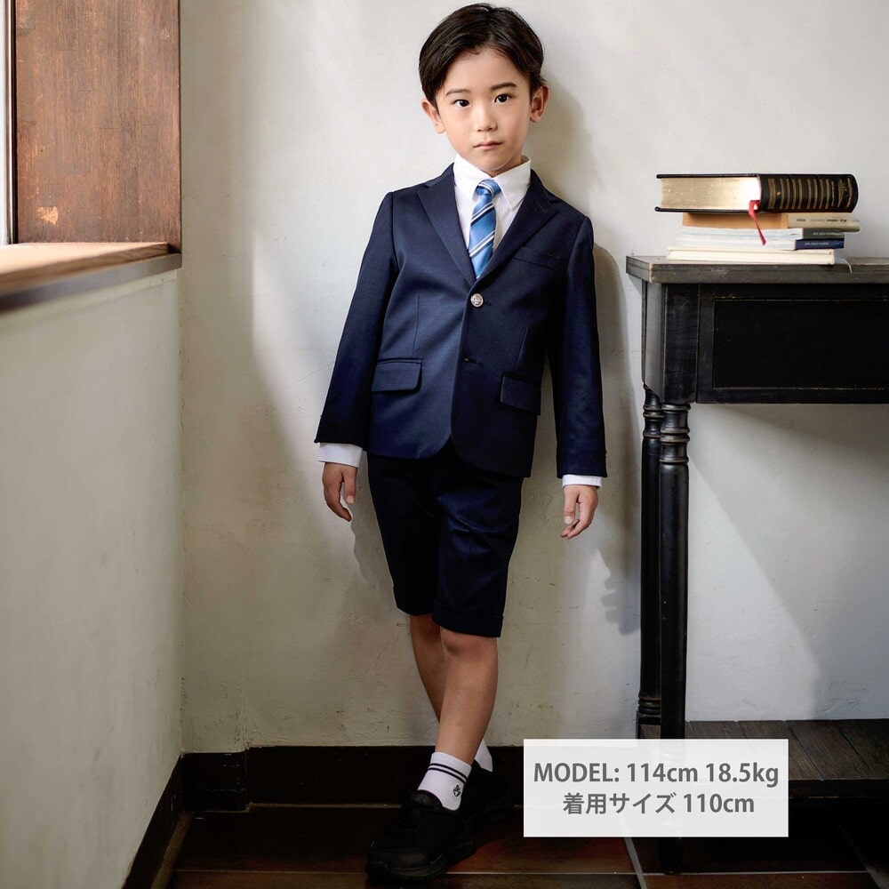 モクロディ裾ダブルハーフパンツ(110~130cm) ネイビー 110cm