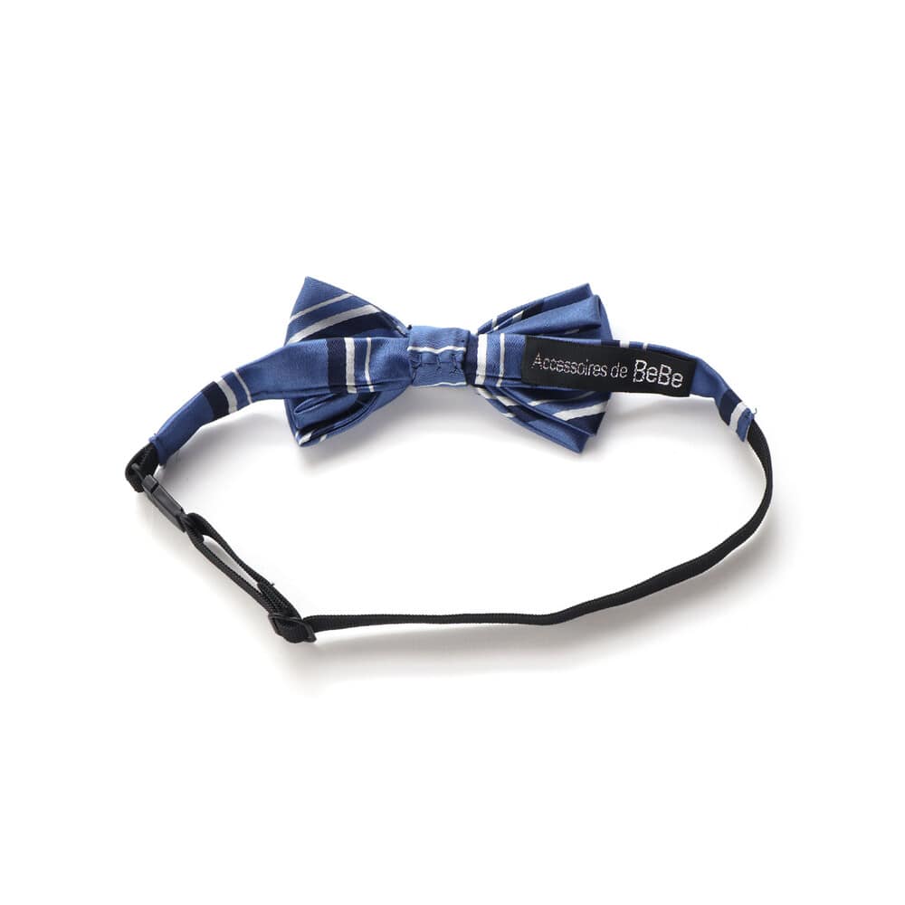 レジメンタル蝶ネクタイ ブルー系 ワンサイズ