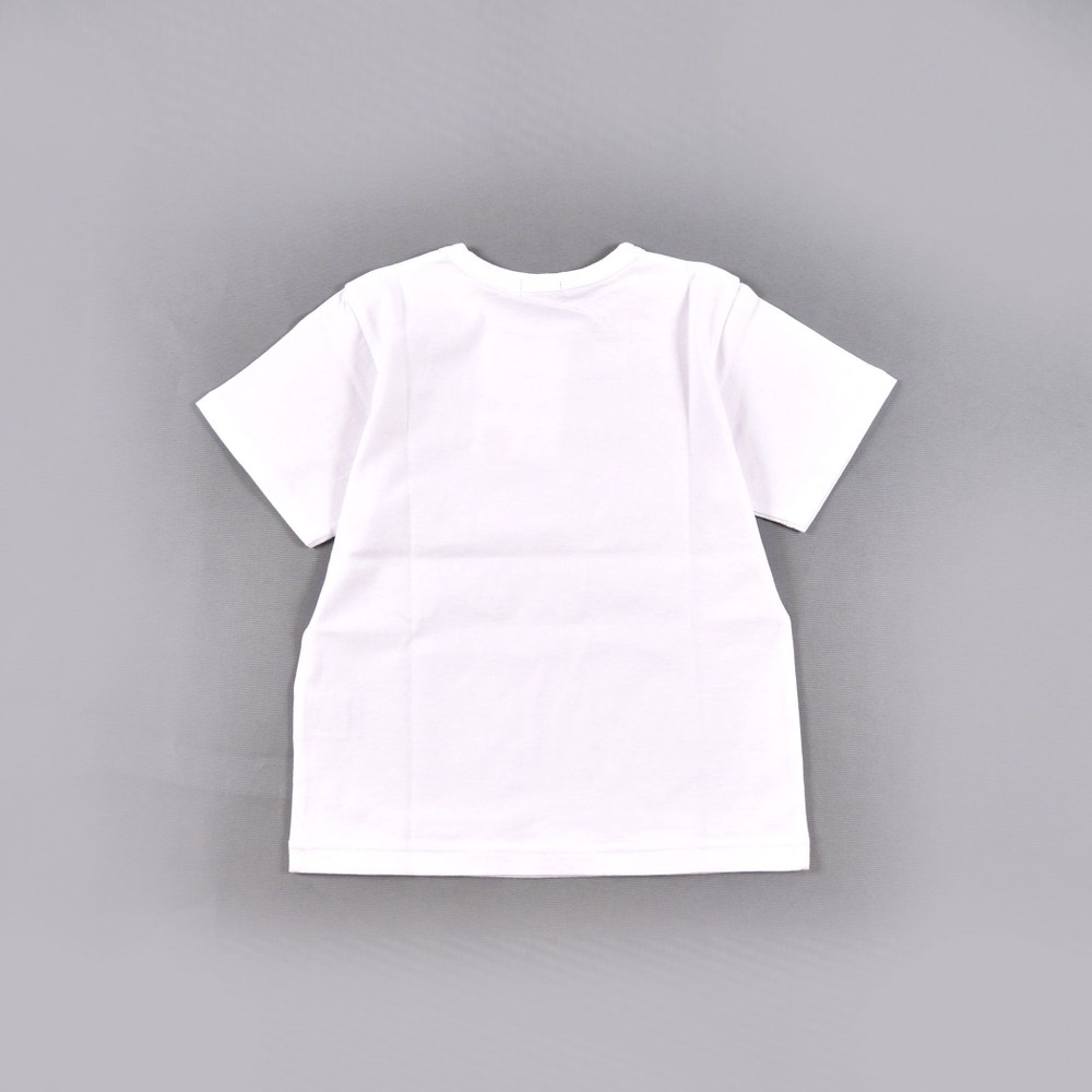 カモメ イカリ カニ サーフボード サングラス ビーチサンダル ヒトデ ラジオ サメ マリンモチーフTシャツ (80cm~14cm) ホワイト 100cm