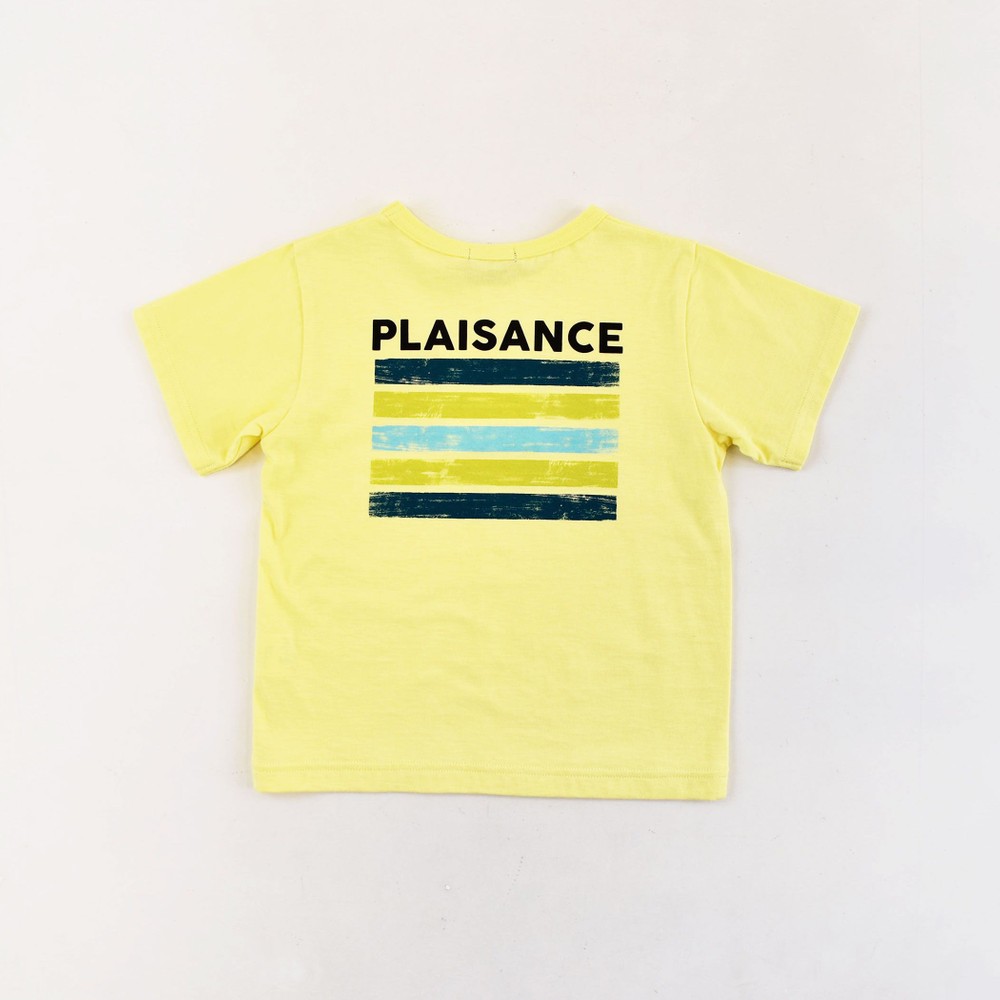 スラブ天竺 ロゴ Tシャツ イエロー 110cm