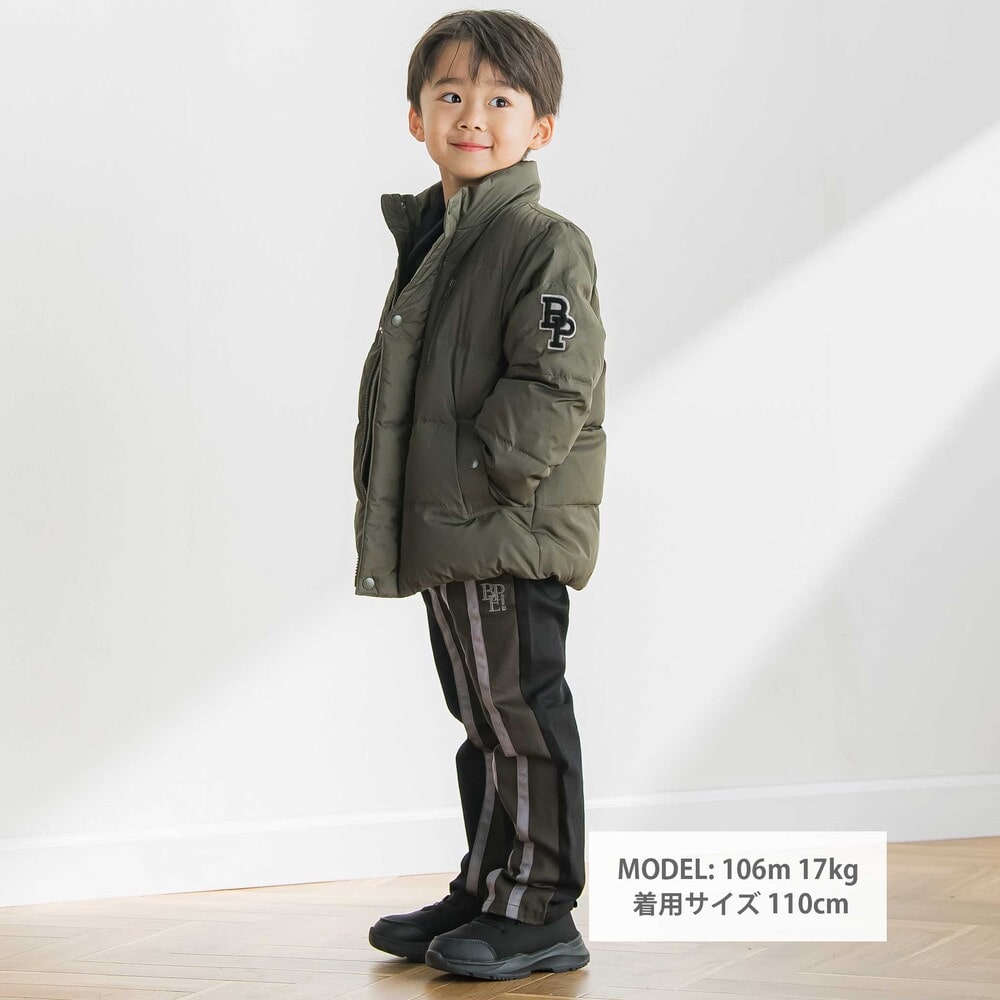 【限定商品】ワッペン付きタフタダウンコート(95~160cm) グリーン 95cm