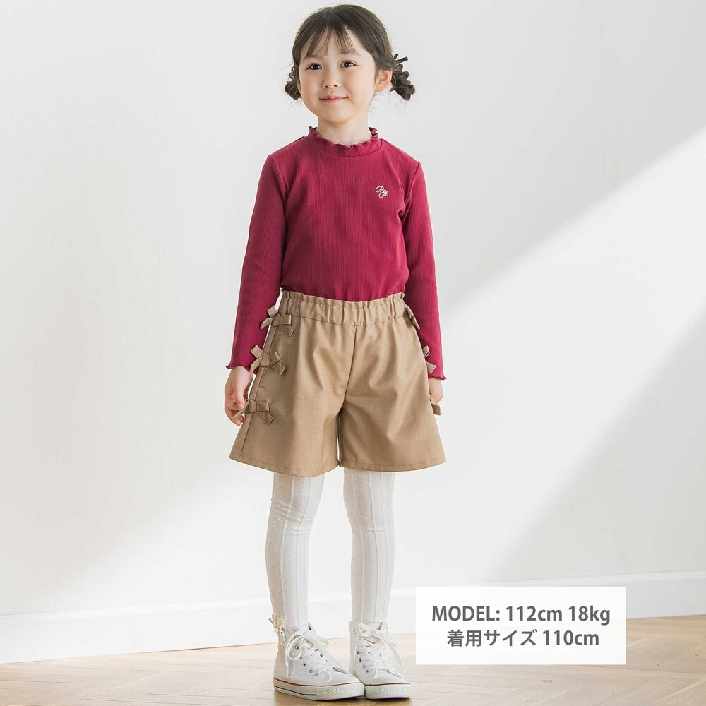 【限定商品】サイドリボンショートパンツ(95~150cm) ベージュ 110cm