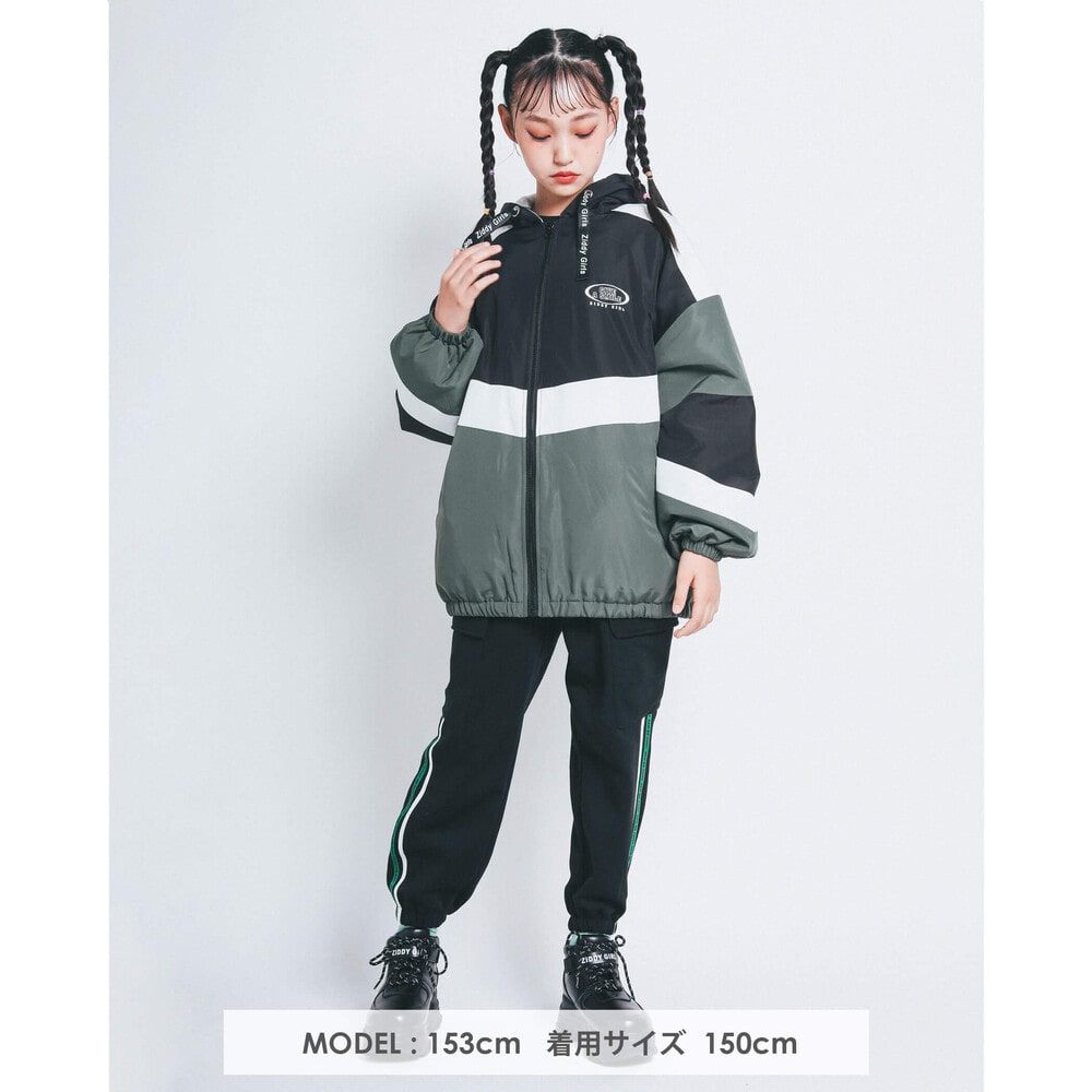 ZIDDY (130~160cm) 配色 切り替え タフタ 中綿 フード ジャケット(130cm グリーン): ジャケット/アウター-子供服べべの公式通販サイト  「BEBE MALL」