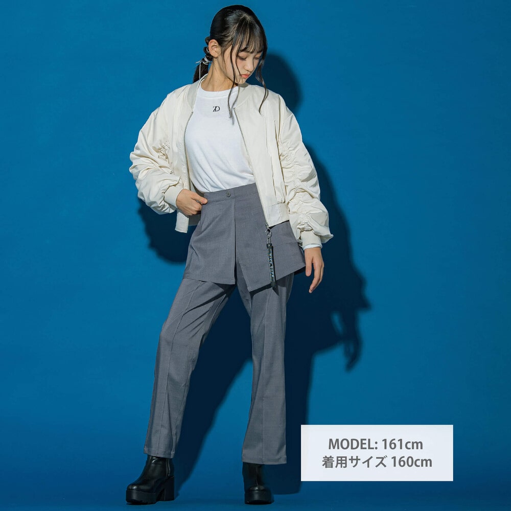 ニコ☆プチ 掲載 】スカートレイヤードパンツ(130~160cm)(130cm