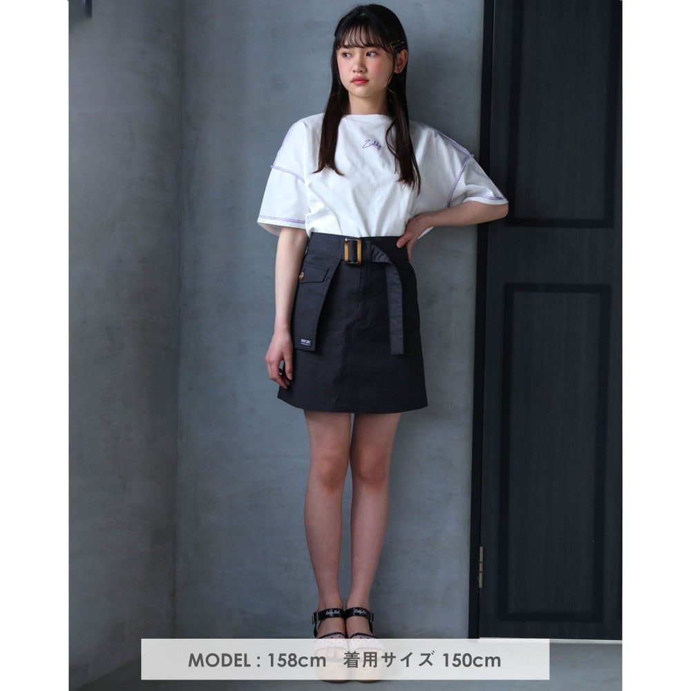 ニコ☆プチ掲載】ベルトポケット付き ショートパンツ(130~160cm)(130cm