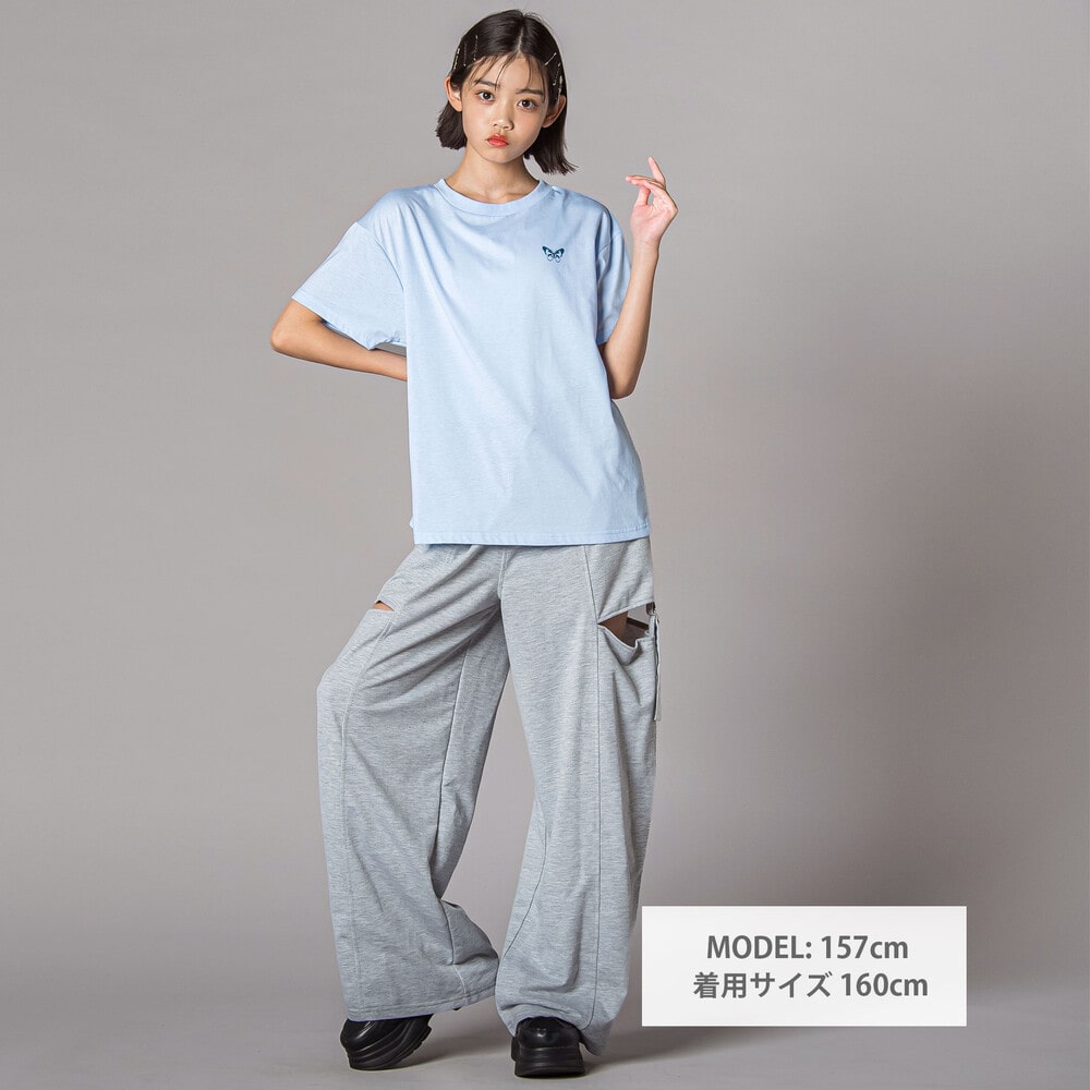 バックグラフィックバタフライTシャツ(130~160cm) ブルー 130cm