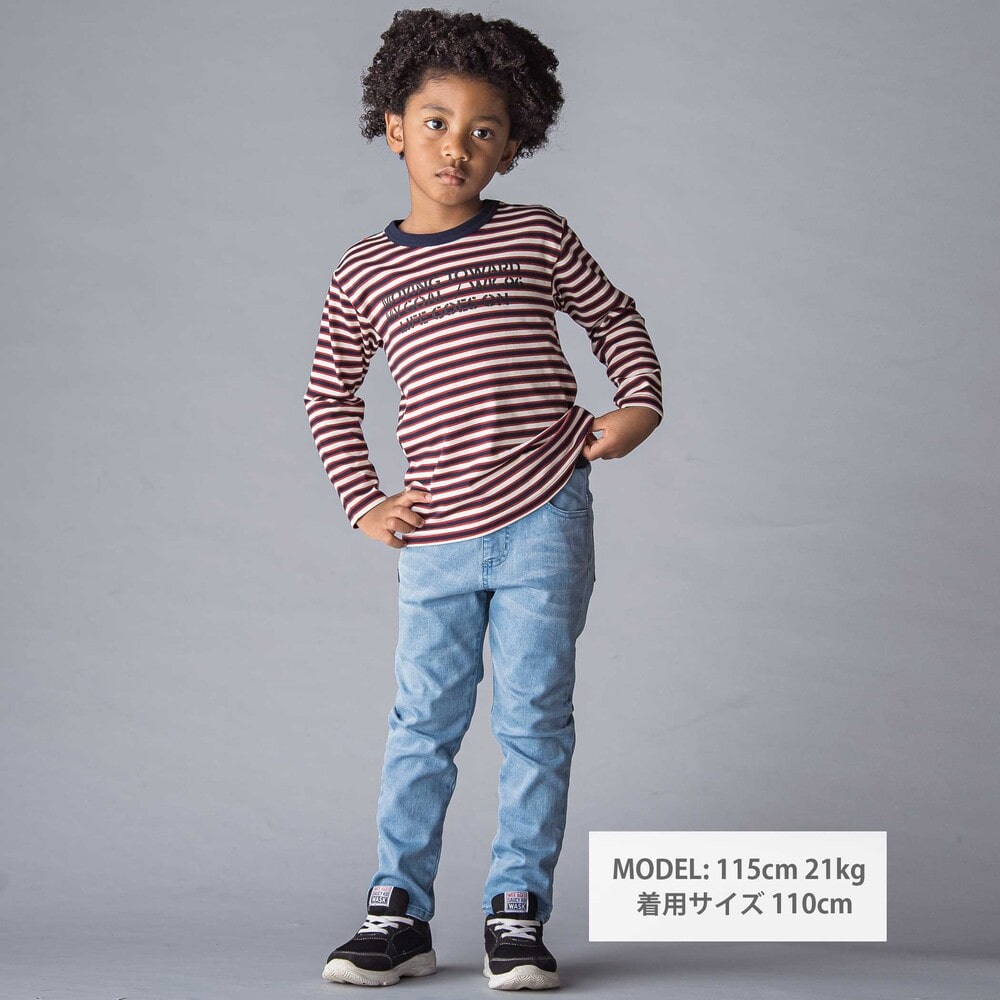 ロゴネーム付きストレッチデニムパンツ(100~160cm) ブルー 100cm