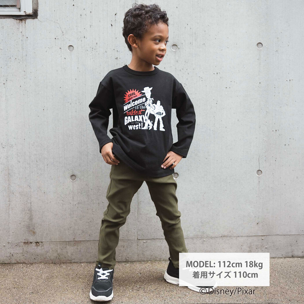 【TOY STORY】バックロゴビッグTシャツ(90~160cm) ブラック 110cm