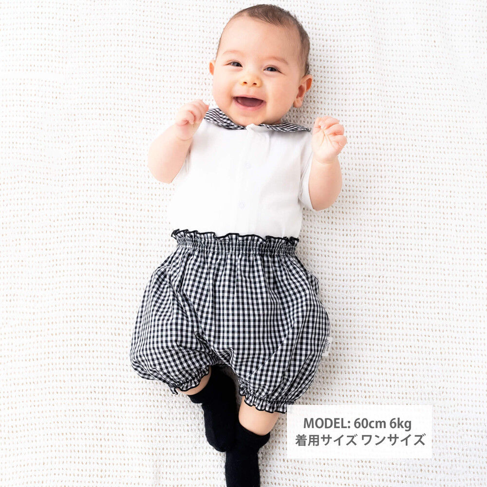 ファミリア　ギンガムチェックTシャツ　ブルマ　セット８０ お揃い 】 チェリー 柄 ギンガム チェック チュニック + ブルマ