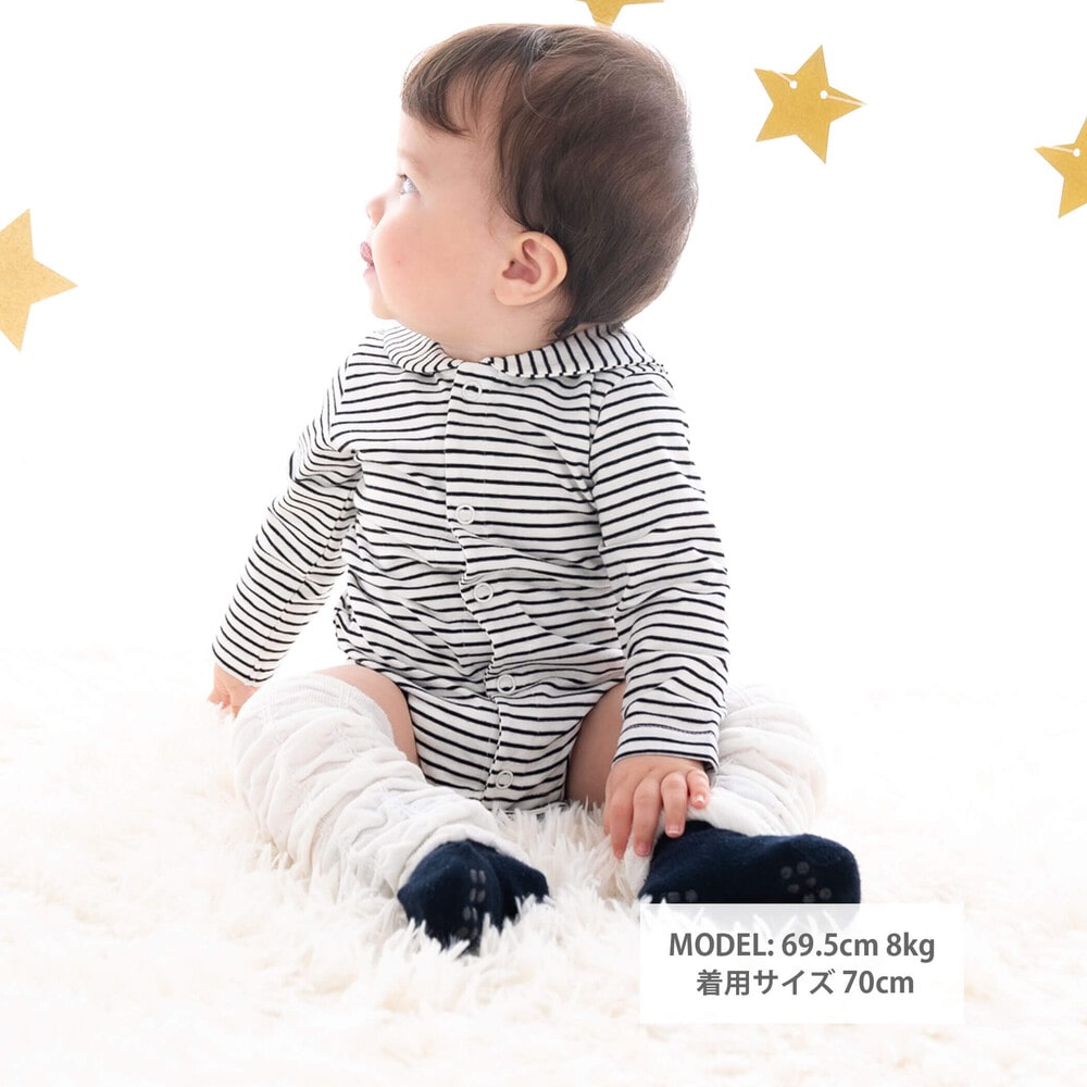 【お揃い】セーラー長袖ボディミニ(70~80cm) ホワイト 70cm