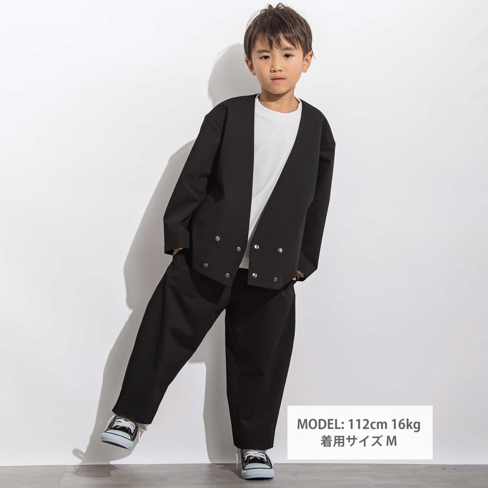 サージリラックスバレルロングパンツ 親子お揃い(110~140cm) ブラウン M(110~125cm)