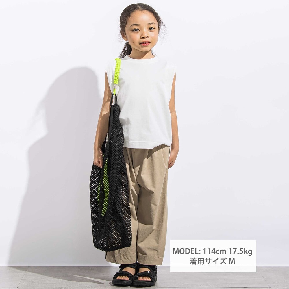 ヘビーオンスステッチノースリーブプルオーバー親子お揃い(110~140cm) ホワイト M(110~125cm)