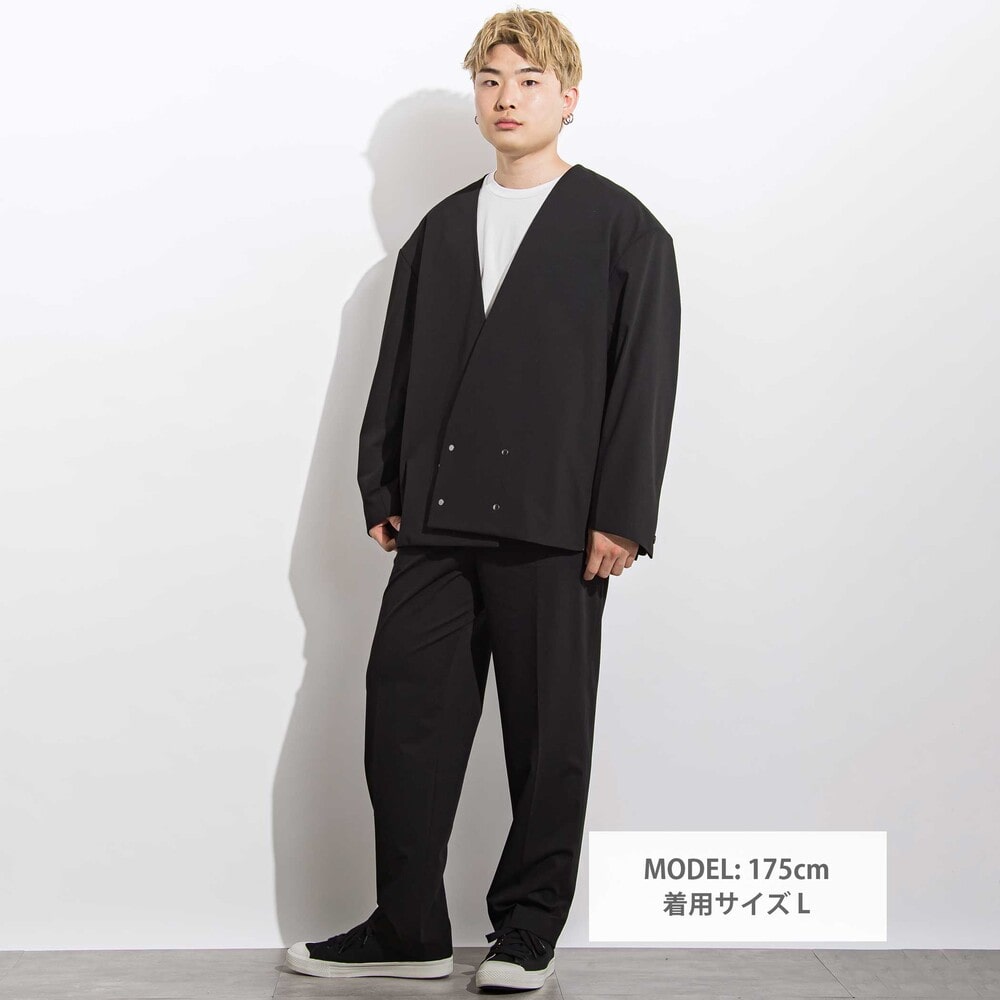 サージリラックスバレルロングパンツ 親子お揃い 大人(140~175cm) ブラック S(140~150cm)