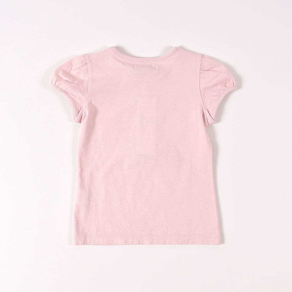 チュール ドレス フェミニン パフスリーブ 半袖 Tシャツ (80cm~100cm) パープル 100cm