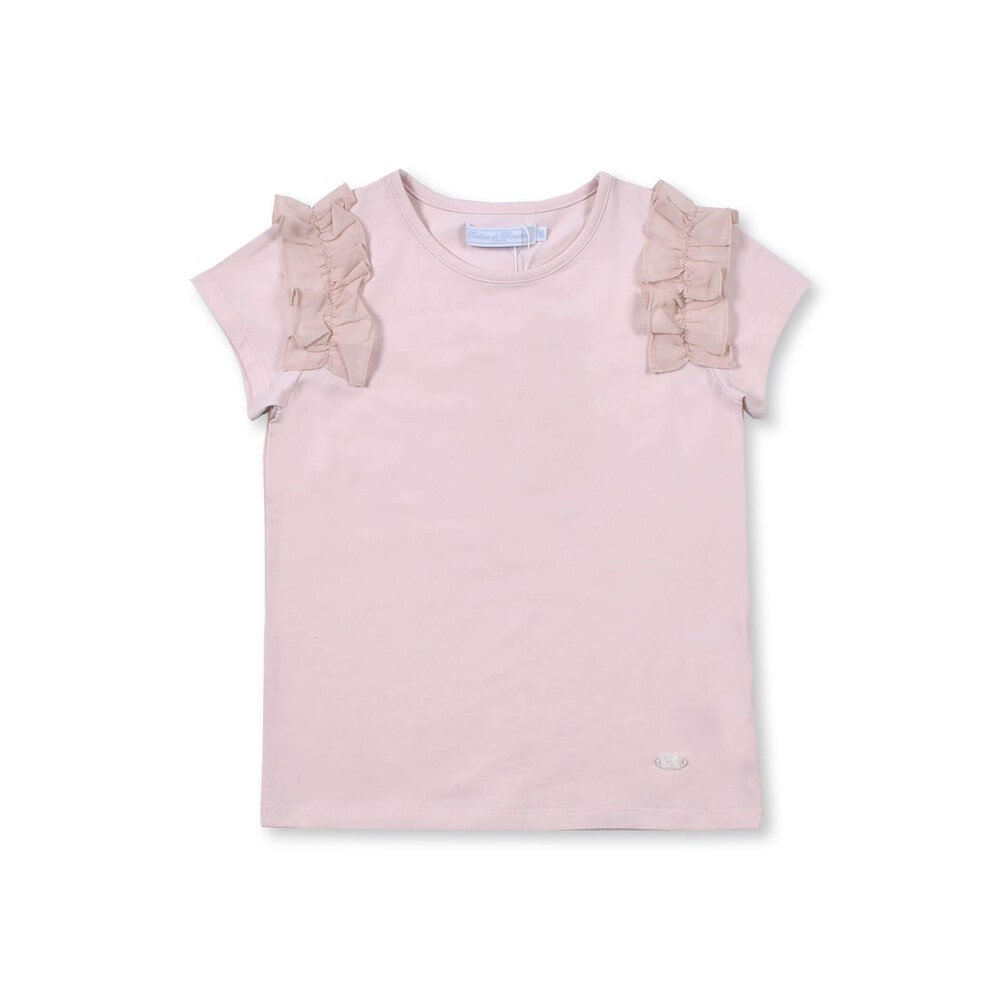 シフォン 袖 フリル Tシャツ (90~140cm) ピンク 140cm