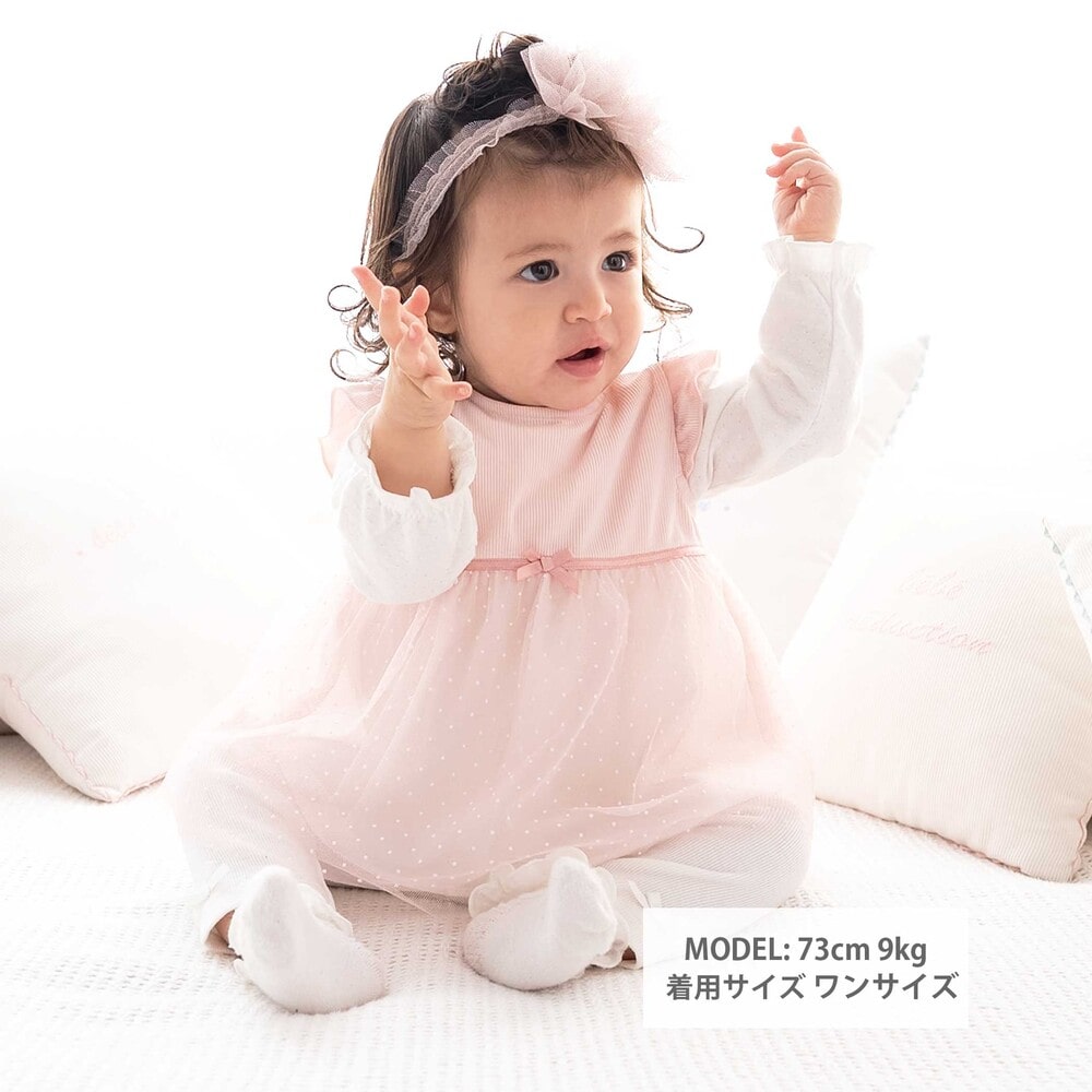 テレコドットラメチュールチュニック(70~90cm) ベージュ ワンサイズ