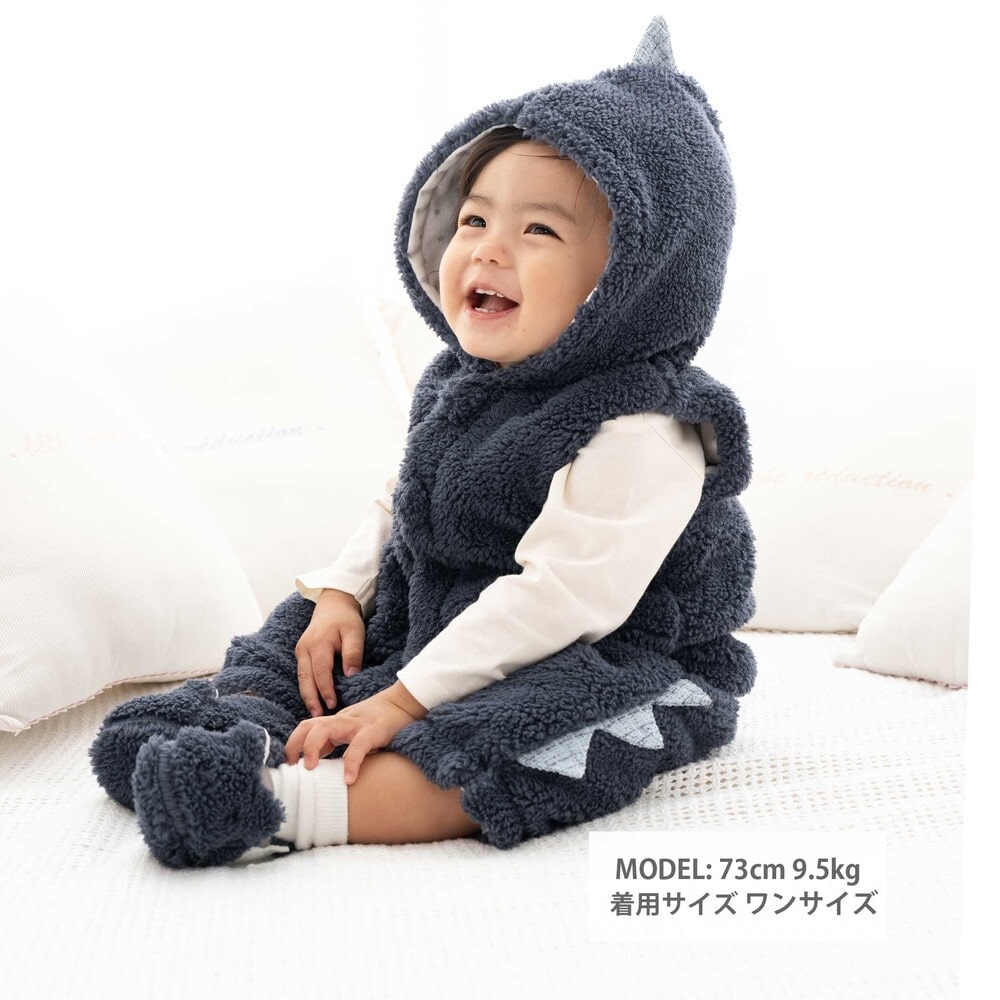 【お揃い】モコモコボアブルマパンツベビー(60~90cm) ネイビー ワンサイズ