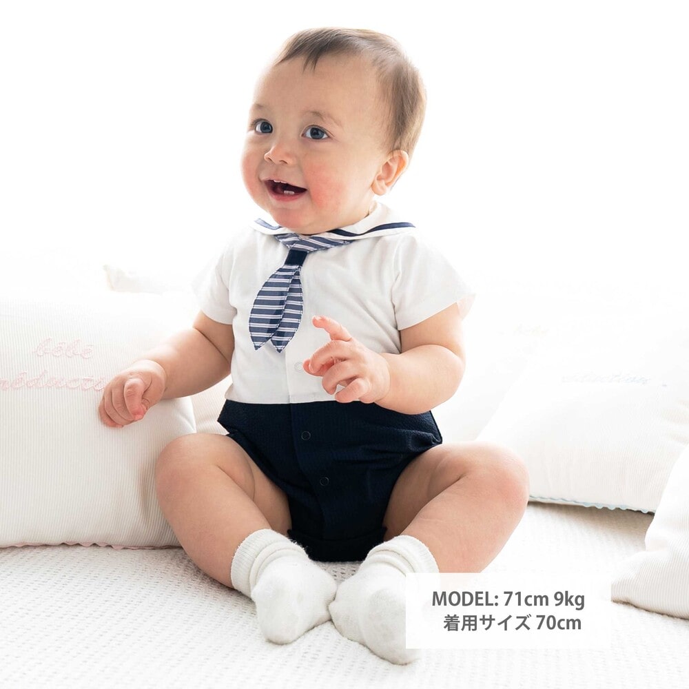 【お揃い】天竺マリンボディミニベビー(70~80cm) ネイビー系 70cm
