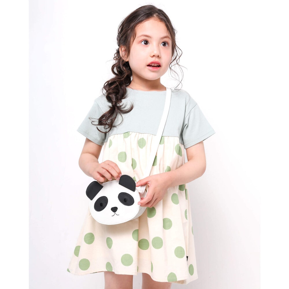 Bebe べべ Bebe Mall Official Online Storeドット ドッキング 天竺 ワンピース 90 130cm 90cm グリーン系 ワンピース ベベ モール オフィシャルオンラインストア