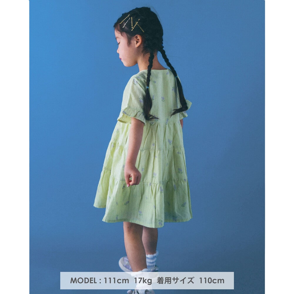 チューリップ ラベンダー ドビー ワンピース (90~130cm) ホワイト系 110cm