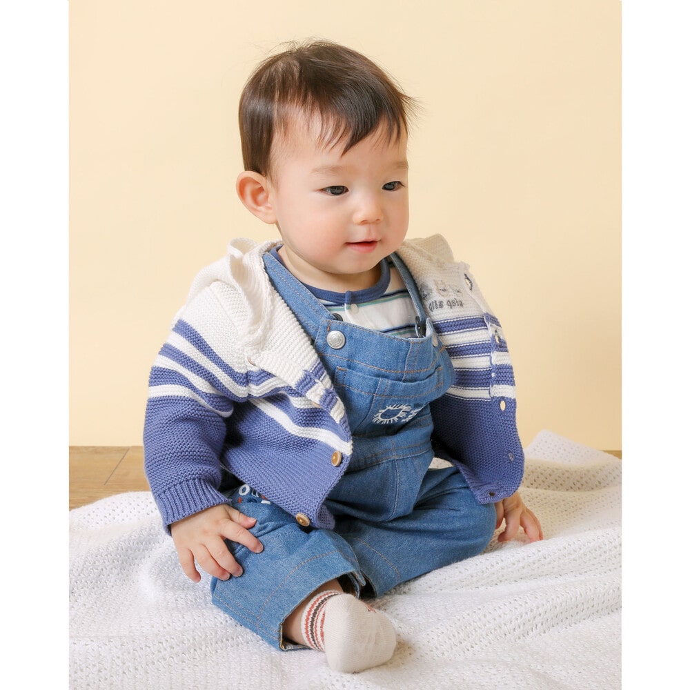 アニマル ライオン 刺繍 ポケット付 デニム サロペット ベビー (70~80cm)(ﾜﾝｻｲｽﾞ ブルー): 新生児/ベビー【女の子・男の子の子ども服と言えば】-子供服べべの公式通販サイト  「BEBE MALL」