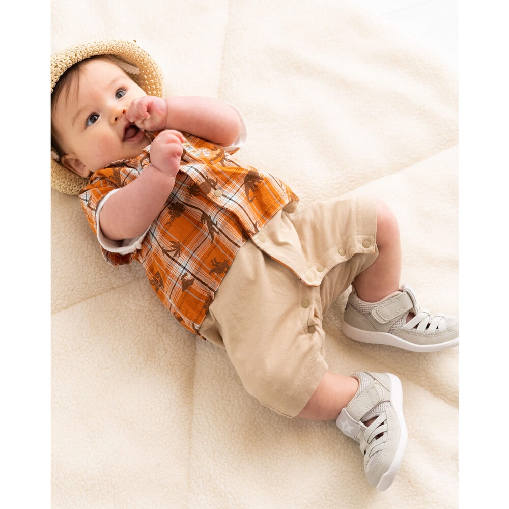 【 IFME 】【 お揃い 】 ワンポイント スター ウォーターシューズ ベビー (13~14cm) グレー 13cm