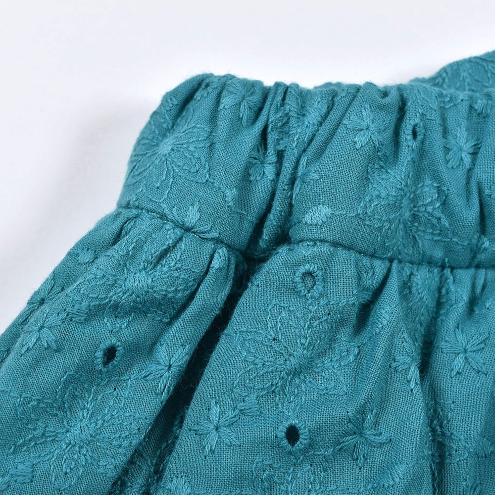 【 お揃い 】 コットン ローンレース ティアード キュロット パンツ(90~150cm) イエロー 120cm