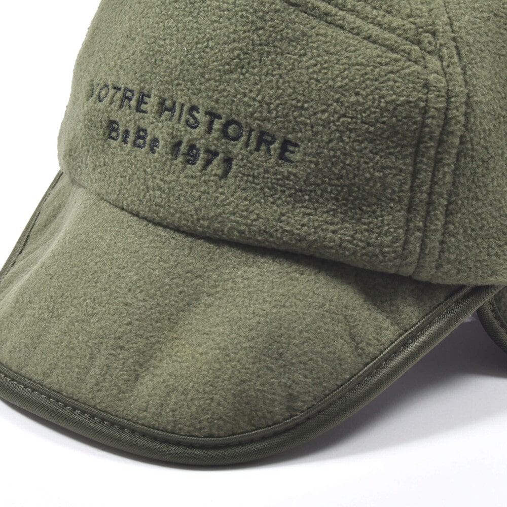 フリースロゴ刺しゅうフライトキャップ(50~54cm) グリーン S(50-52cm)