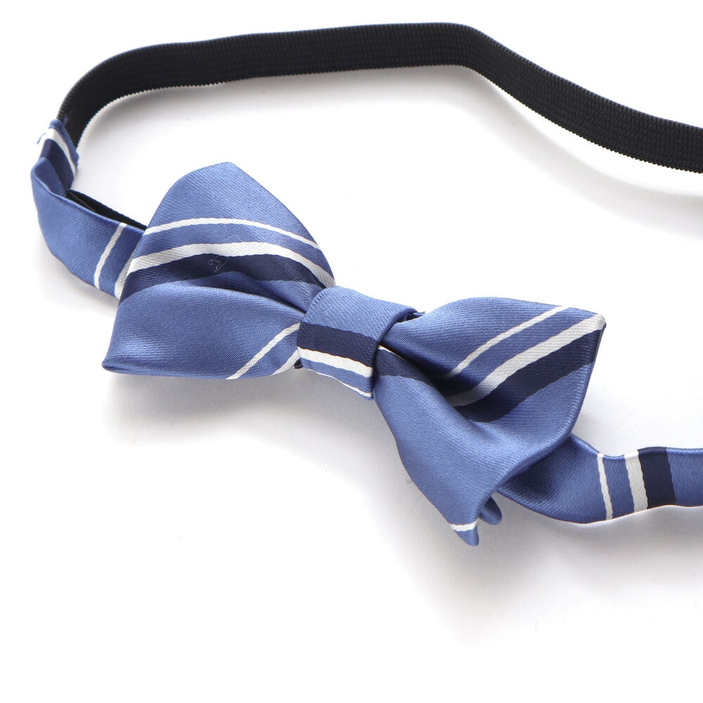 レジメンタル蝶ネクタイ ブルー系 ワンサイズ