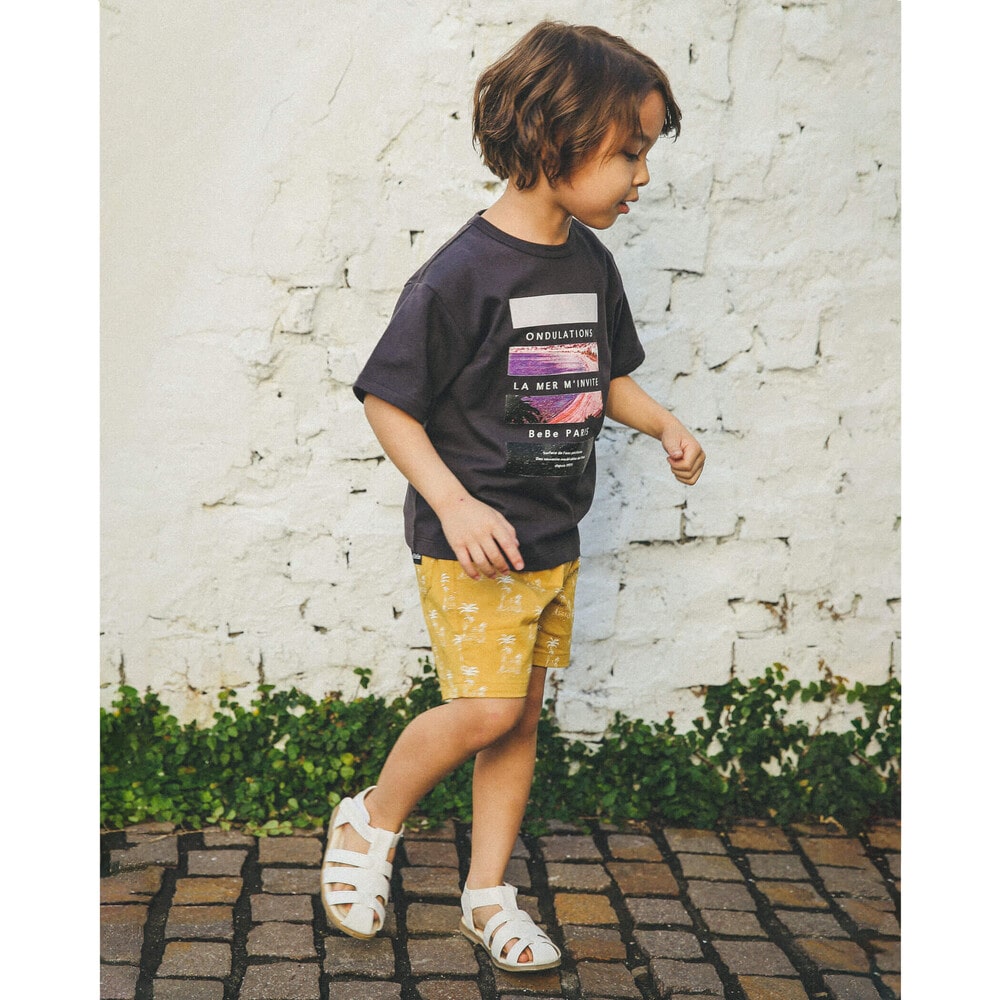 USA コットン フォト プリント Tシャツ (90~150cm) ホワイト 150cm