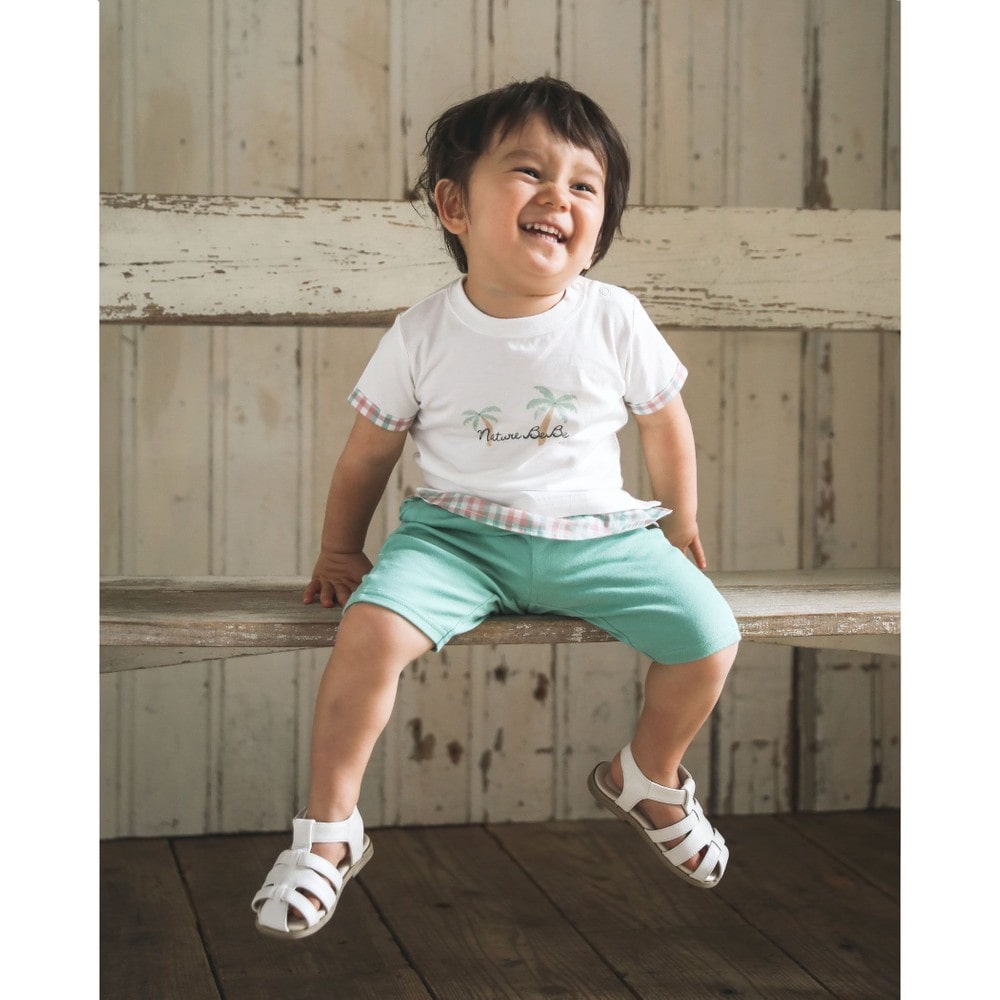 ポケット風 スムース サイド ロゴ プリント パンツ（80～100cm）(80cm ブルー): 新生児/ベビー-子供服べべの公式通販サイト 「BEBE  MALL」