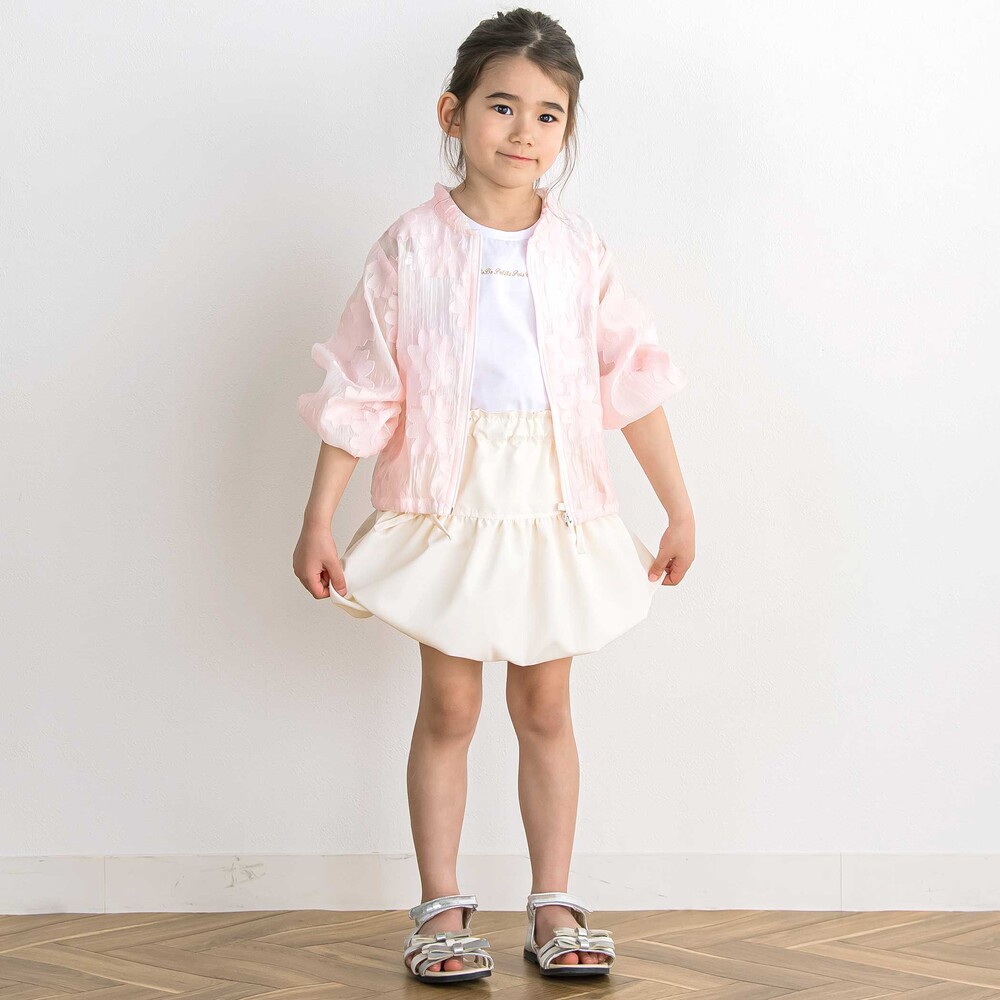 【店舗限定】花柄シアーライトブルゾン(95~160cm) ブルー 100cm