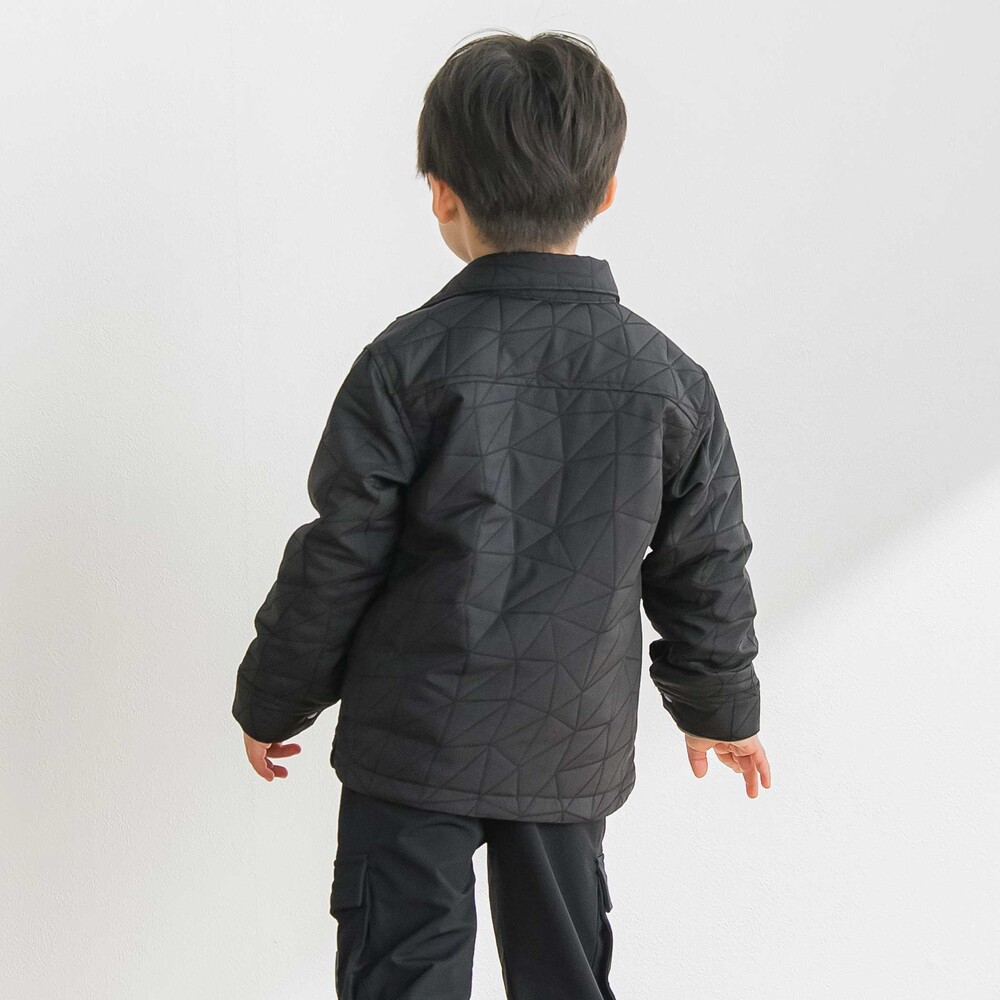 【限定商品】三角キルティングジャケット(95~150cm) ブラック 100cm