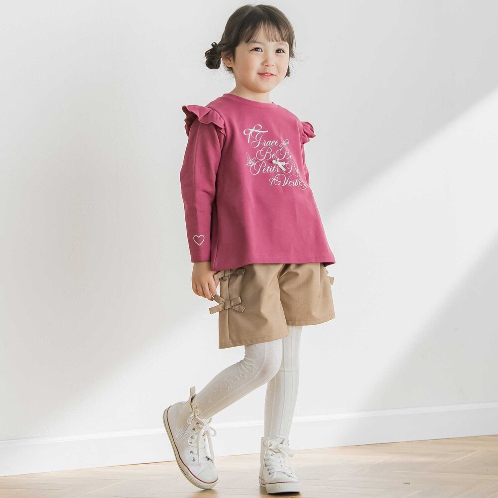 【限定商品】サイドリボンショートパンツ(95~150cm) ベージュ 110cm