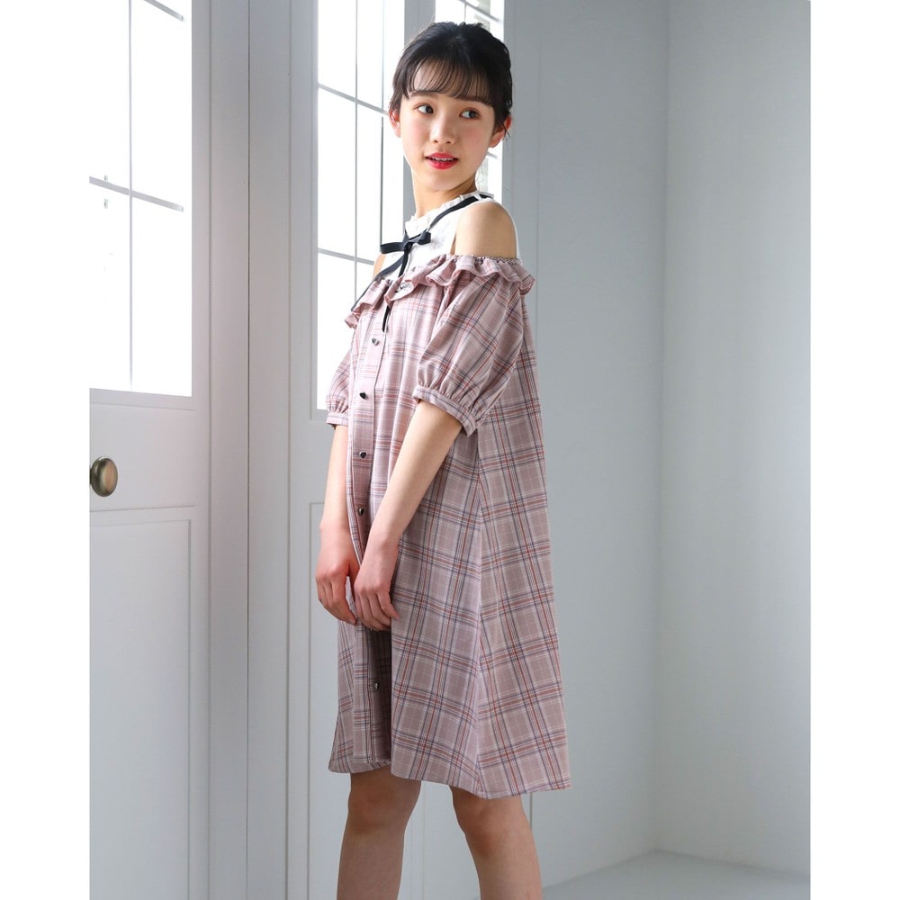 子供服べべの公式通販サイト Bebe Mall チェック柄 リボン オープンショルダー ワンピース 130 160cm 130cm ピンク系 ワンピース ベベ モール オフィシャルオンラインストア 子供服べべの公式通販サイト Bebe Mall チェック柄 リボン オープンショルダー ワンピース 130 160cm 130cm ピンク系 ワンピース ベベ モール オフィシャルオンラインストア