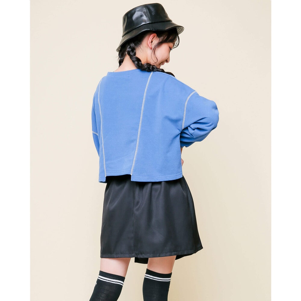 【ニコ☆プチ掲載】 プリーツ 巻き スカート パンツ(130cm~160cm) ブラック 130cm