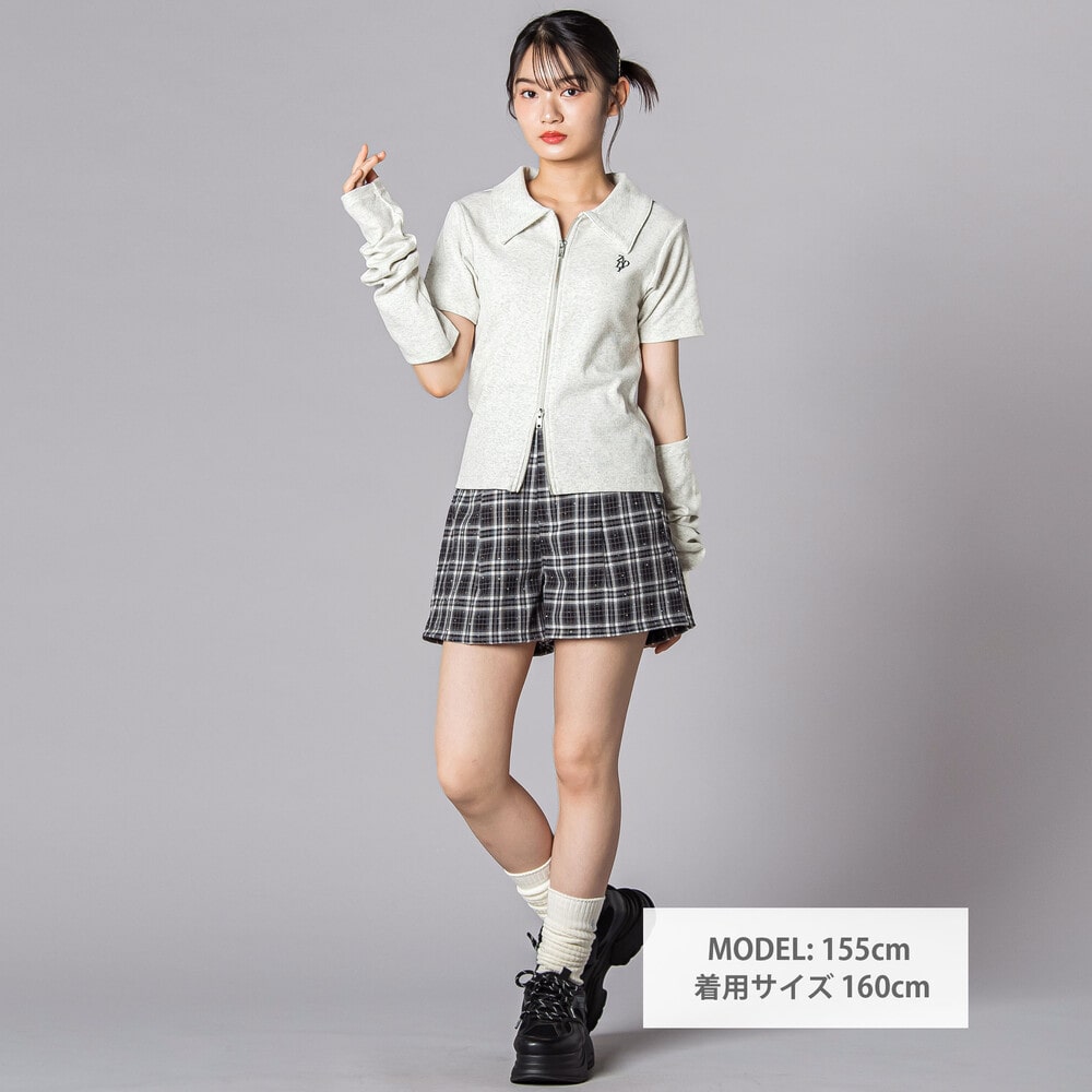 3WAYダブルジップ袖取り外しトップス(130~160cm) ブルー 130cm