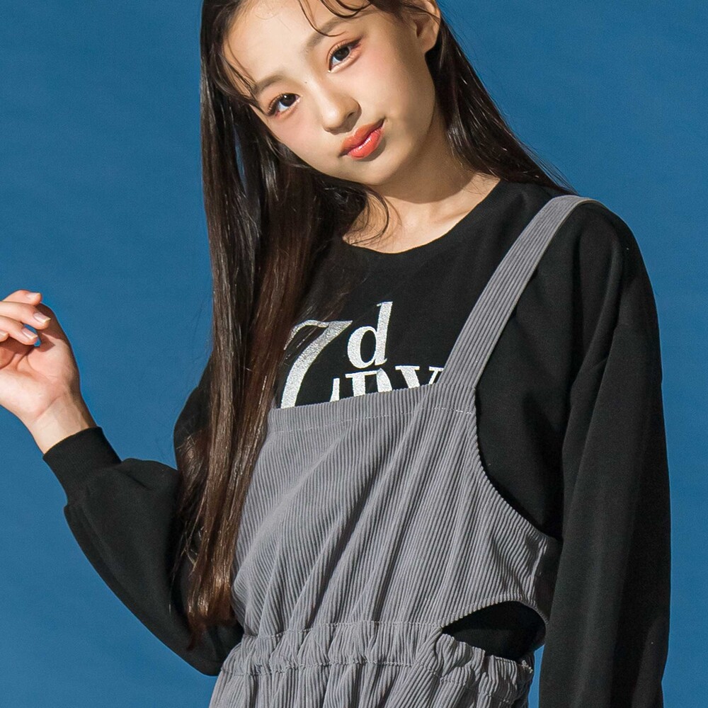 コールテンオーバーオール(130~160cm) グレー 130cm