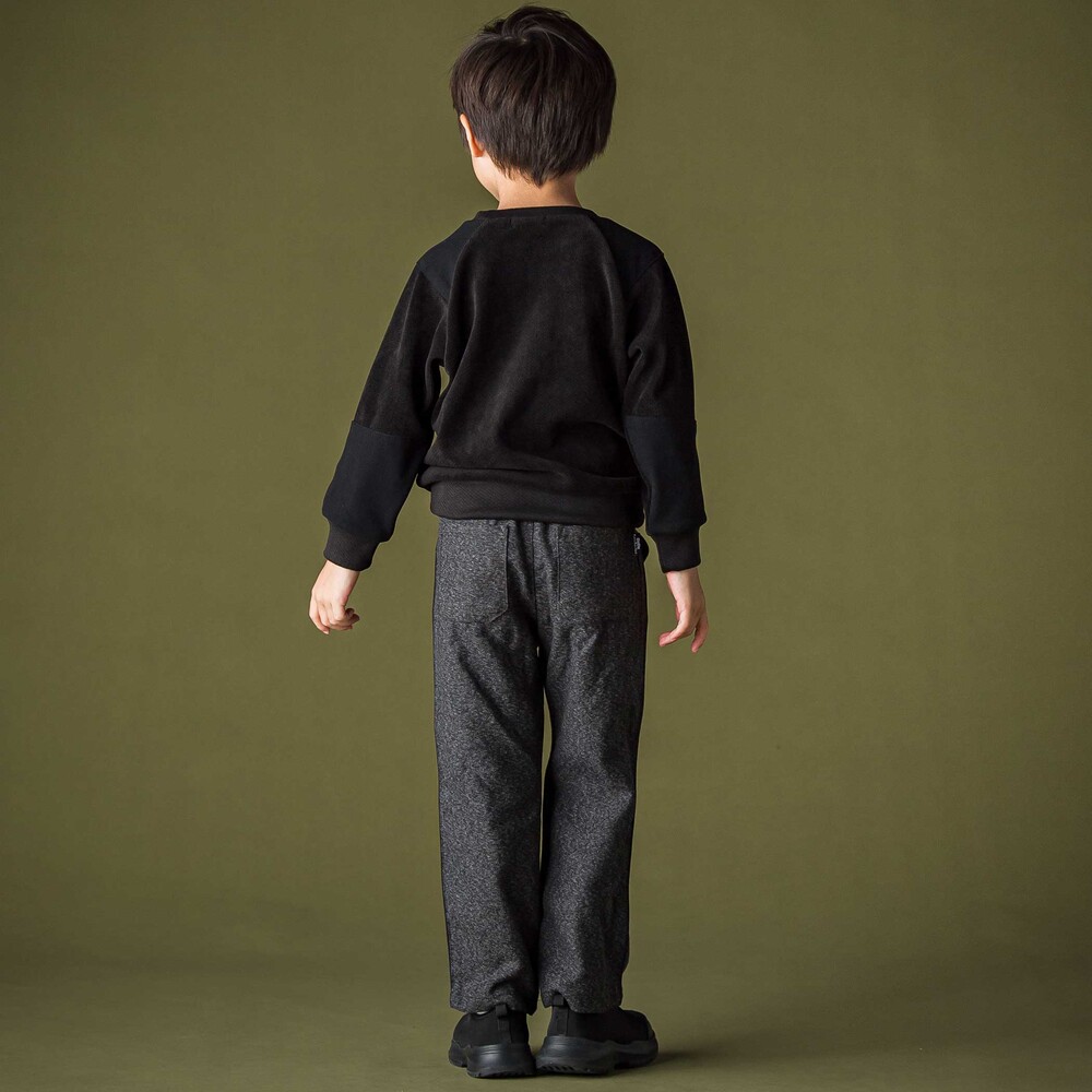 ヘリンボーンパイピングロングパンツ(95~160cm) グレー系 95cm