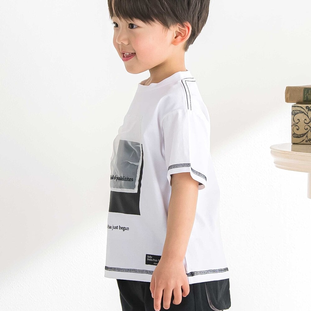 オーガンジーポイントTシャツ(95~160cm) ホワイト 160cm