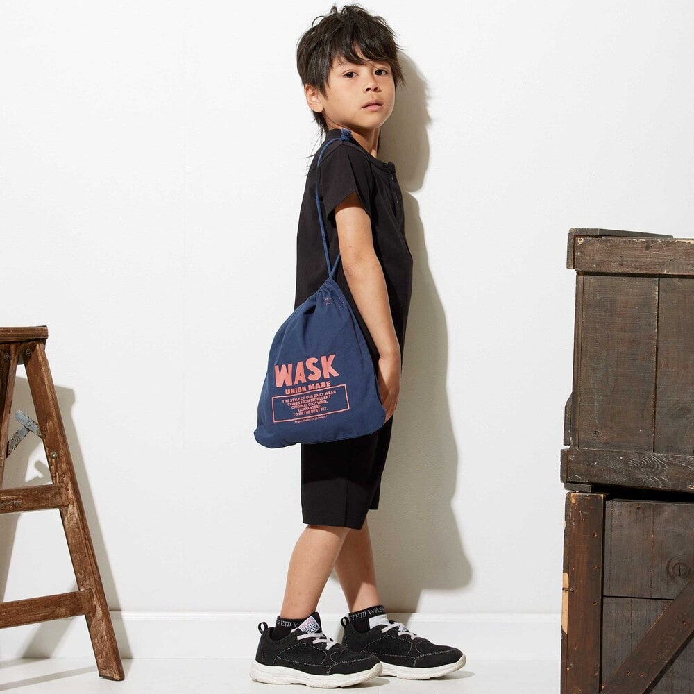 【接触冷感】ヘンリーネックTシャツ&パンツセット(110~160cm) ブラック 110cm