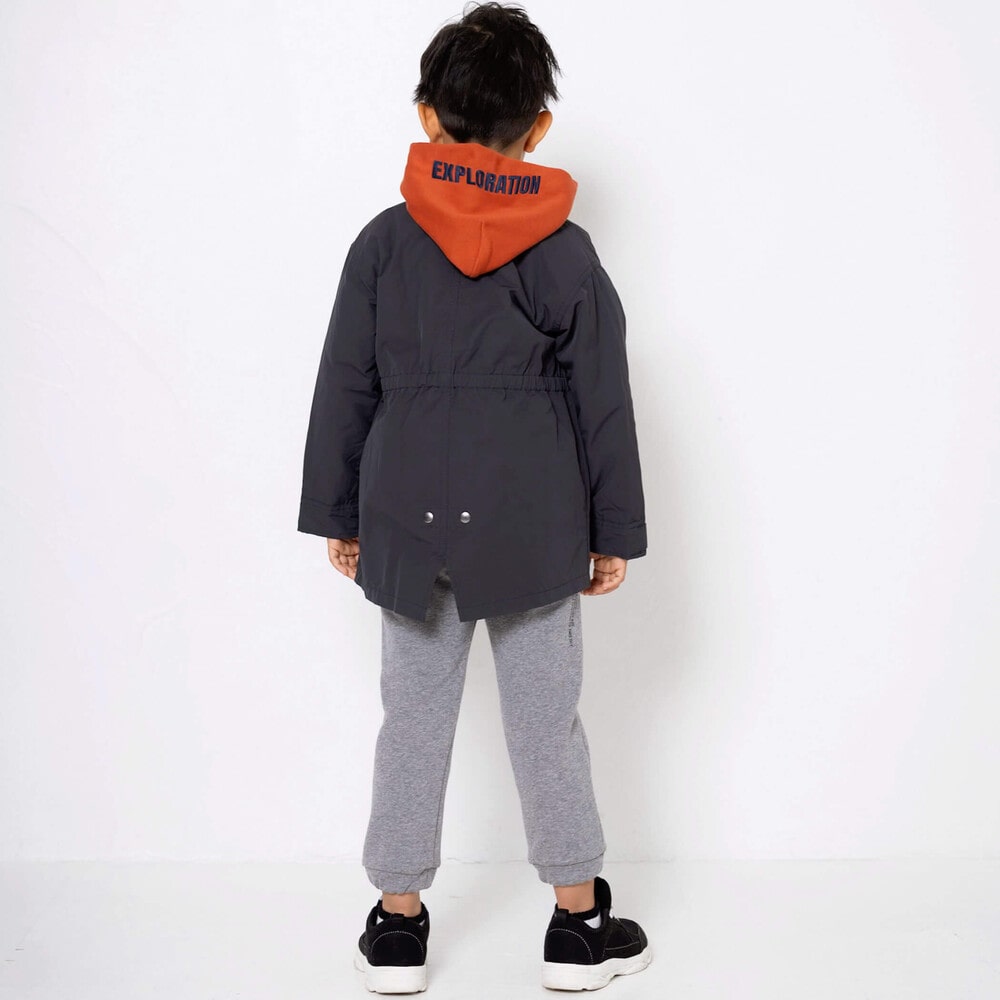 3WAYインナーボアモッズコート(100~160cm)(100cm ブラック