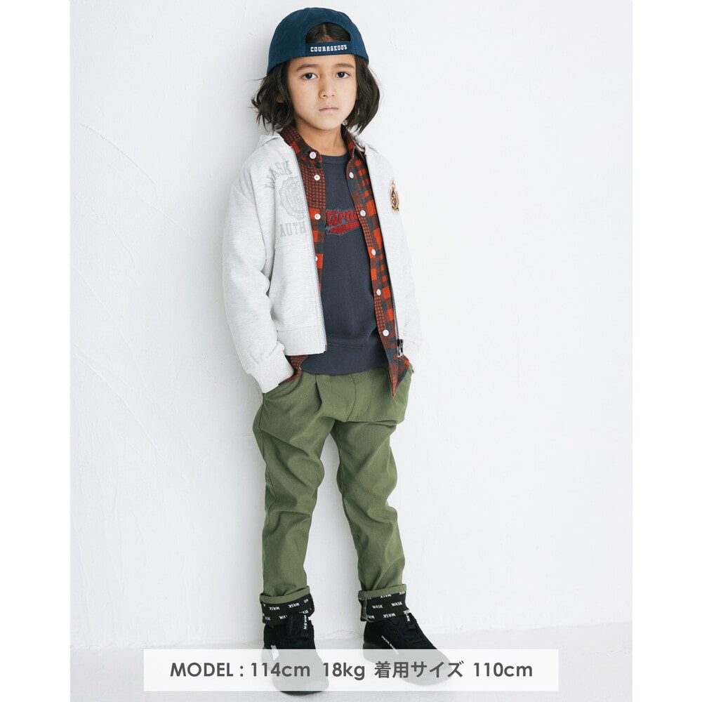 裾柄 タック入り ストレッチ ツイル パンツ (100~160cm)(100cm イエロー): ボトム-子供服べべの公式通販サイト 「BEBE  MALL」