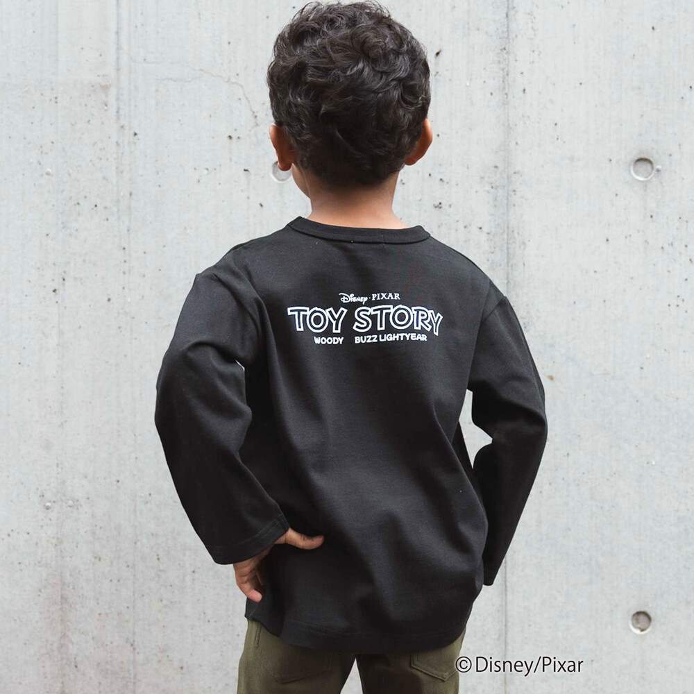 【TOY STORY】バックロゴビッグTシャツ(90~160cm) ブラック 110cm