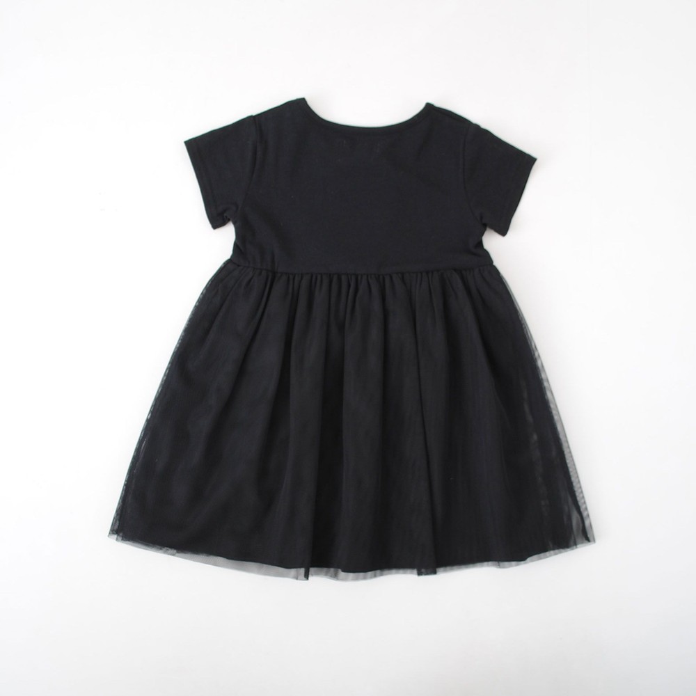 ベア天竺 チュールワンピース 100 130ｃｍ 100cm ブラック トップス 子供服べべの公式通販サイト Bebe Mall