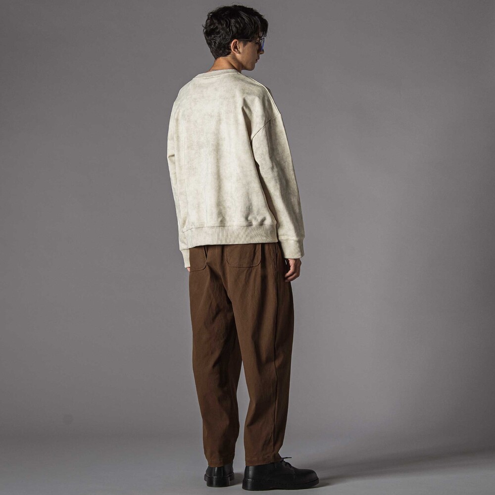 葛城ストレッチタック入りパンツ大人親子お揃い(145~175cm) ブラウン M(145-160cm)