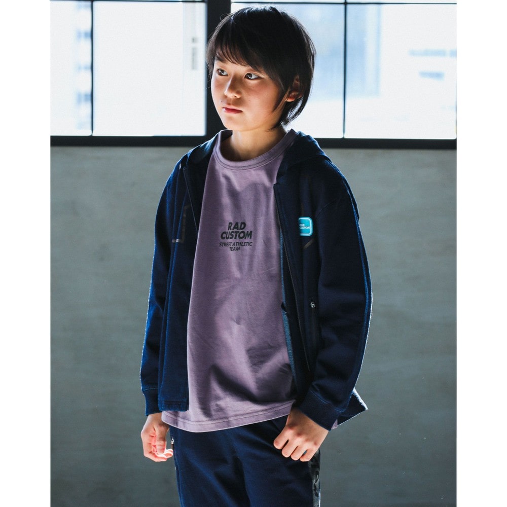 BIGロゴ インディゴ フードパーカー(120~160cm) ネイビー 130cm