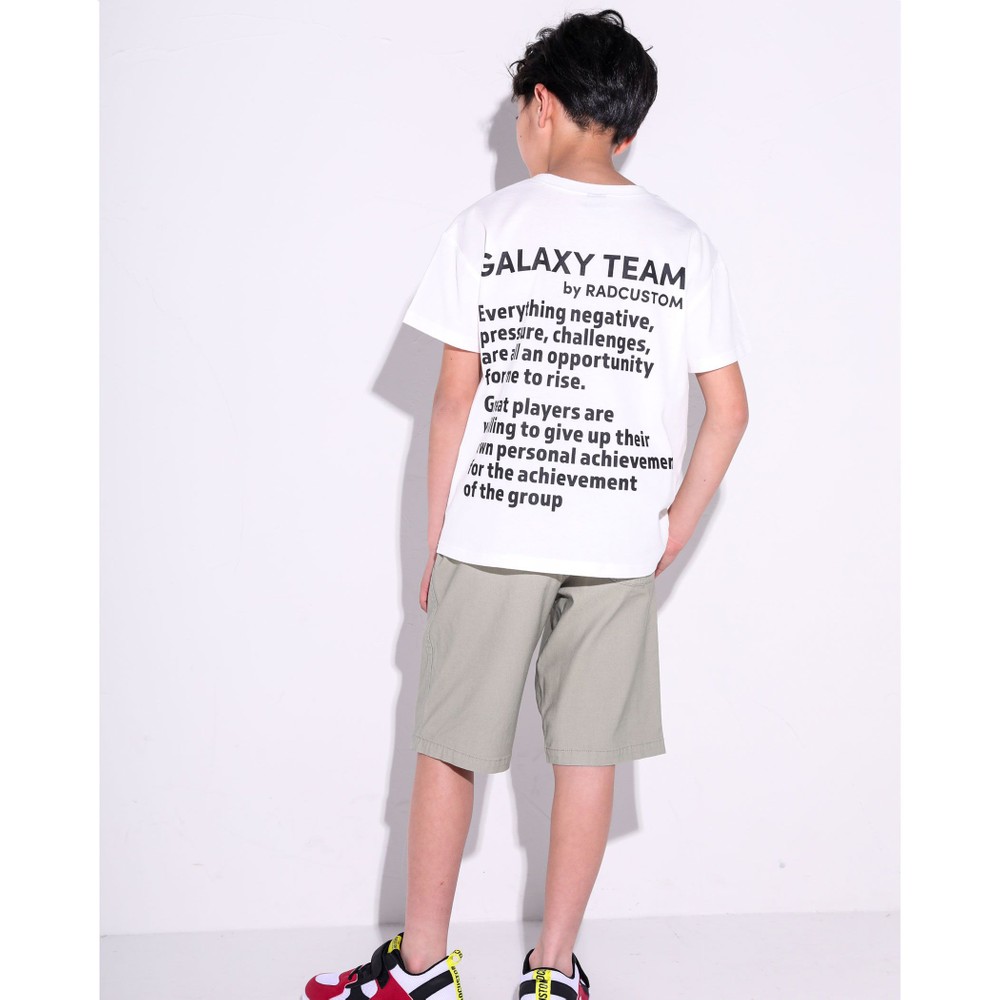 ワッペン デザイン ストレッチ パンツ(120~160cm) パープル 160cm