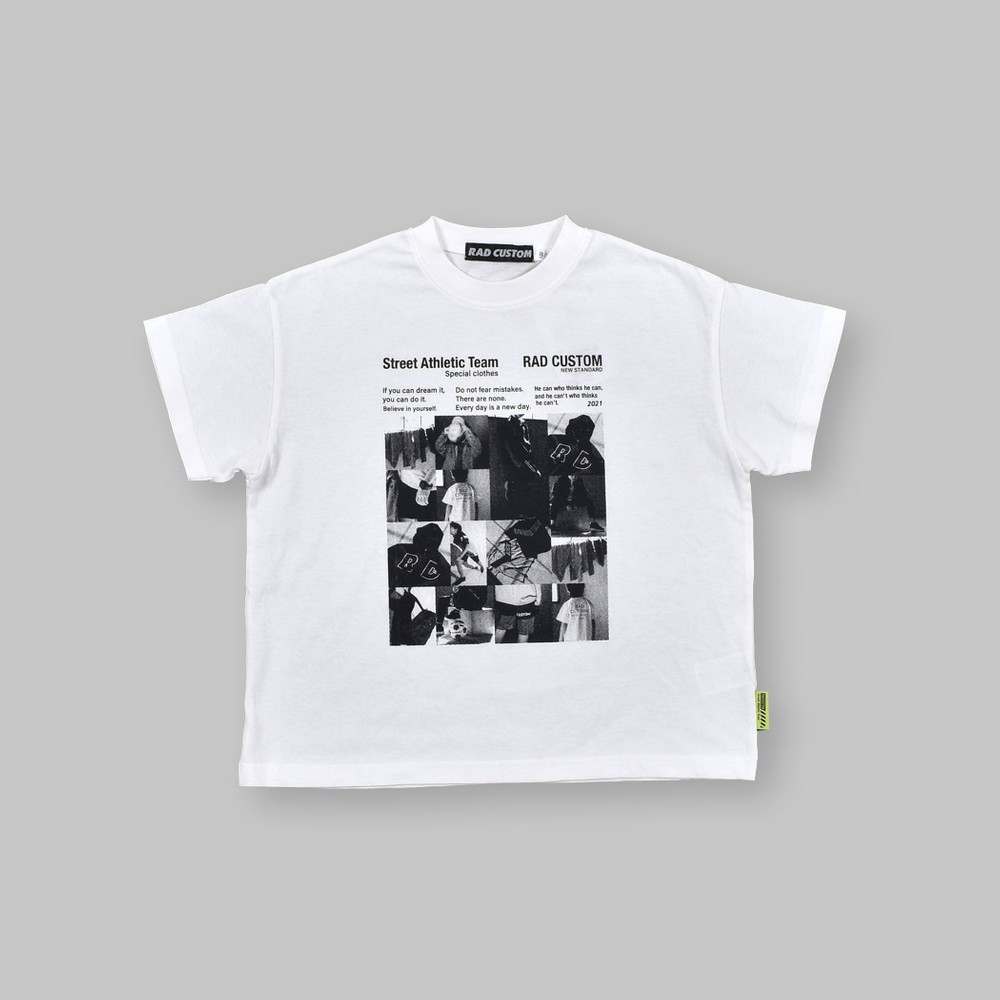 フォトプリント モノクロ Tシャツ(120~160cm) ホワイト 120cm